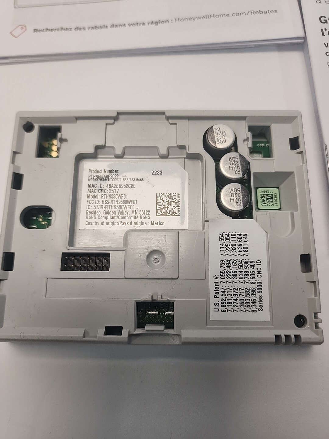 Honeywell Home RTH9600WF Smart Color Thermostat Energy Star (No back cover)