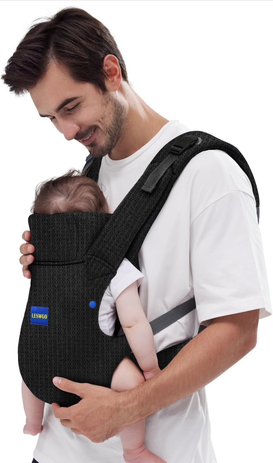 Baby Carrier Newborn to Toddler, Cozy Baby Wrap Carrier(7-44lbs), with Hook&Loop-image