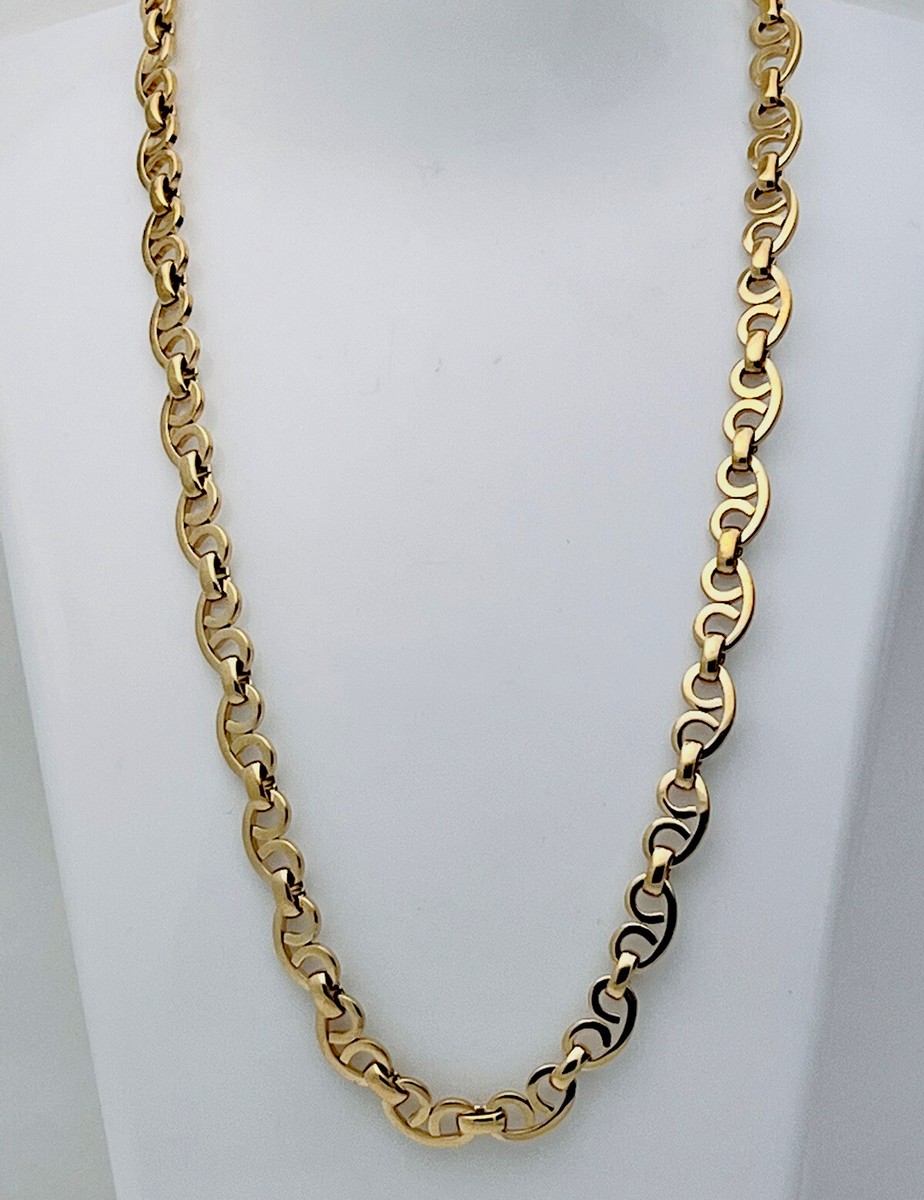 ★VINTAGE HOLLYWOOD★ Pretzel NecklaceVH23N6NE001B Vintage 1990s Gold Plated Pretzel Link Necklace 16” | eBay