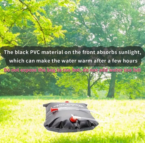 Outdoor Solar Shower Portable System - 5 Gallon Bag for Camping & Hiking-NEW - Picture 7 of 10