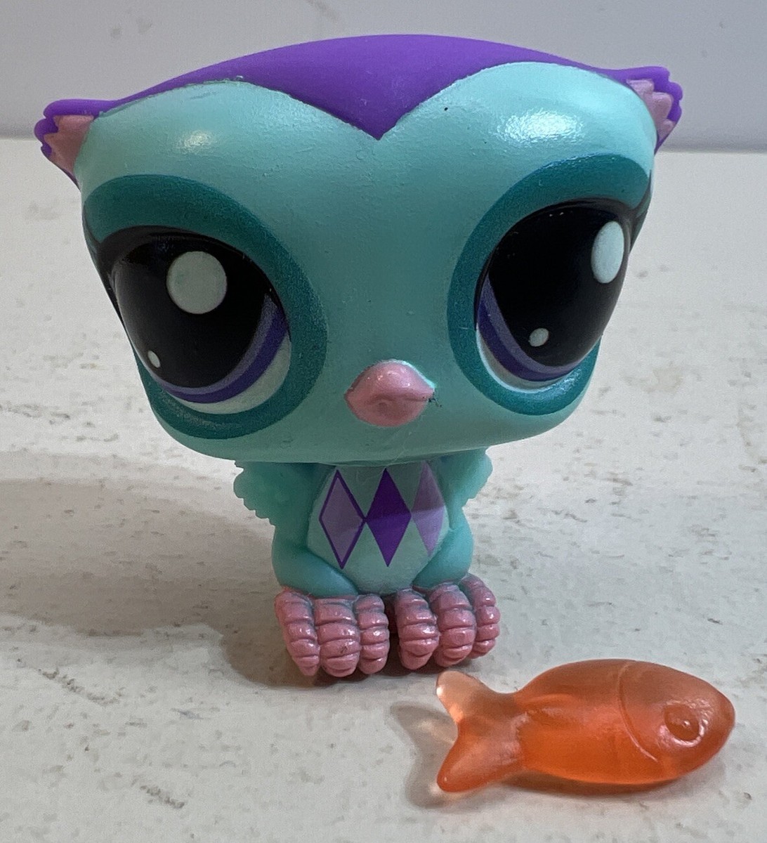 Littlest Pet Shop Surprise Box Series 3 G7 # 137 Teal & Purple Owl