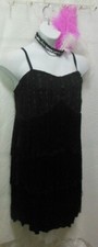 Dance Costume Charleston Shimmy dress Ladies Extra large w/trunks XLA BLK