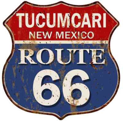 TUCUMCARI, NEW MEXICO Route 66 Shield Metal Sign Man Cave Garage 211110013176