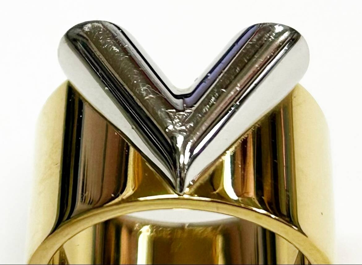 Louis Vuitton M61085 Ring Essential V 7-8 US Size Gold