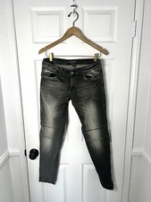 Lip Service Faded Black Moto Jeans Size 30 Punk Rock N Roll