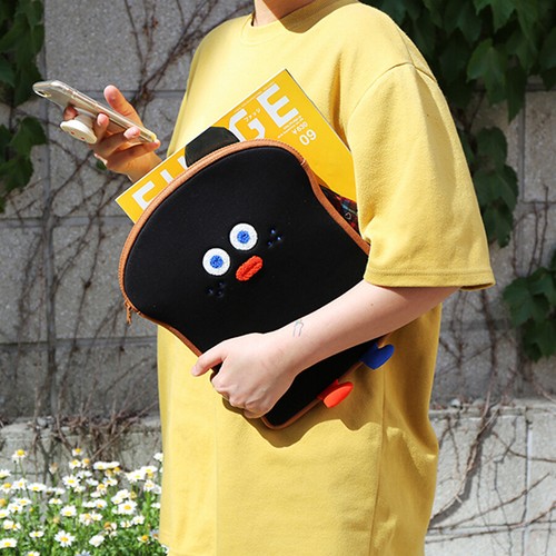 10" 11" Romane Brunch Brother Toast Tablet ipad Pouch Bag Case Korea Stationery - Picture 13 of 24