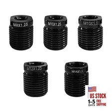 5pcs Gear Shift Knob Adapter Kit Aluminum Shifter Handle Nut Inserts Fit