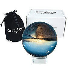 Lens Ball 80mm , K9 Crystal Ball with Stand and Silk Bag, for Photography Acces