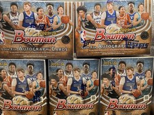 2025/26 Bowman Basketball Factory Sealed Value Box Lot Of 5