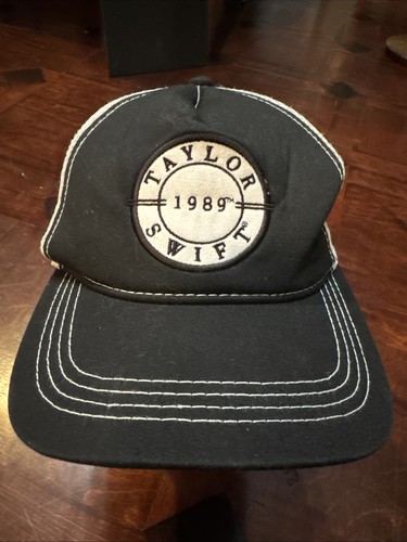 Taylor Swift 1989 Mesh Foam Trucker Black White Hat Snapback Cap Music Tour T.S. - Picture 3 of 7