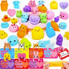 28 Pack Valentines Day Gifts Animals Mochi Squishies Toys with Multicolor 