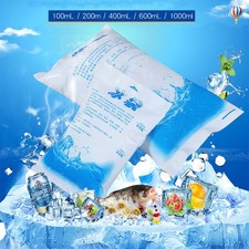 Food Keep Refrigerate Water Injection Cooler Bag Ice Pack Gel Dry Icing Bags