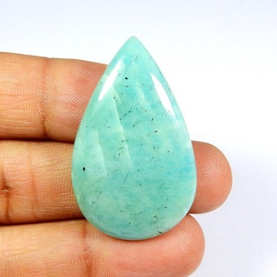 Green Amazonite Polished Gemstone Pear Shape Natural Cabochon Loose 44 Ct #10852