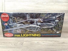 Guillow's Lockheed P-38 Lightning Balsa Wood Model Airplane Kit, WWII GUI-2001