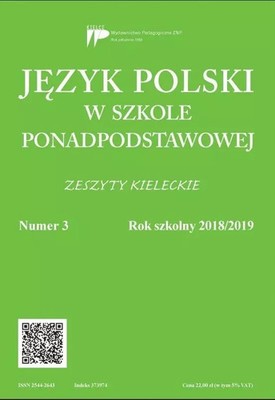 9772544264903 Język polski w szkole ponadpodst. nr 3 2018/2019 Wydawnictwo Pedag