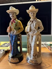 1979 Pair -The Houston Cowboy Jim Beam Decanters, 9th Convention, Houston,Texas.