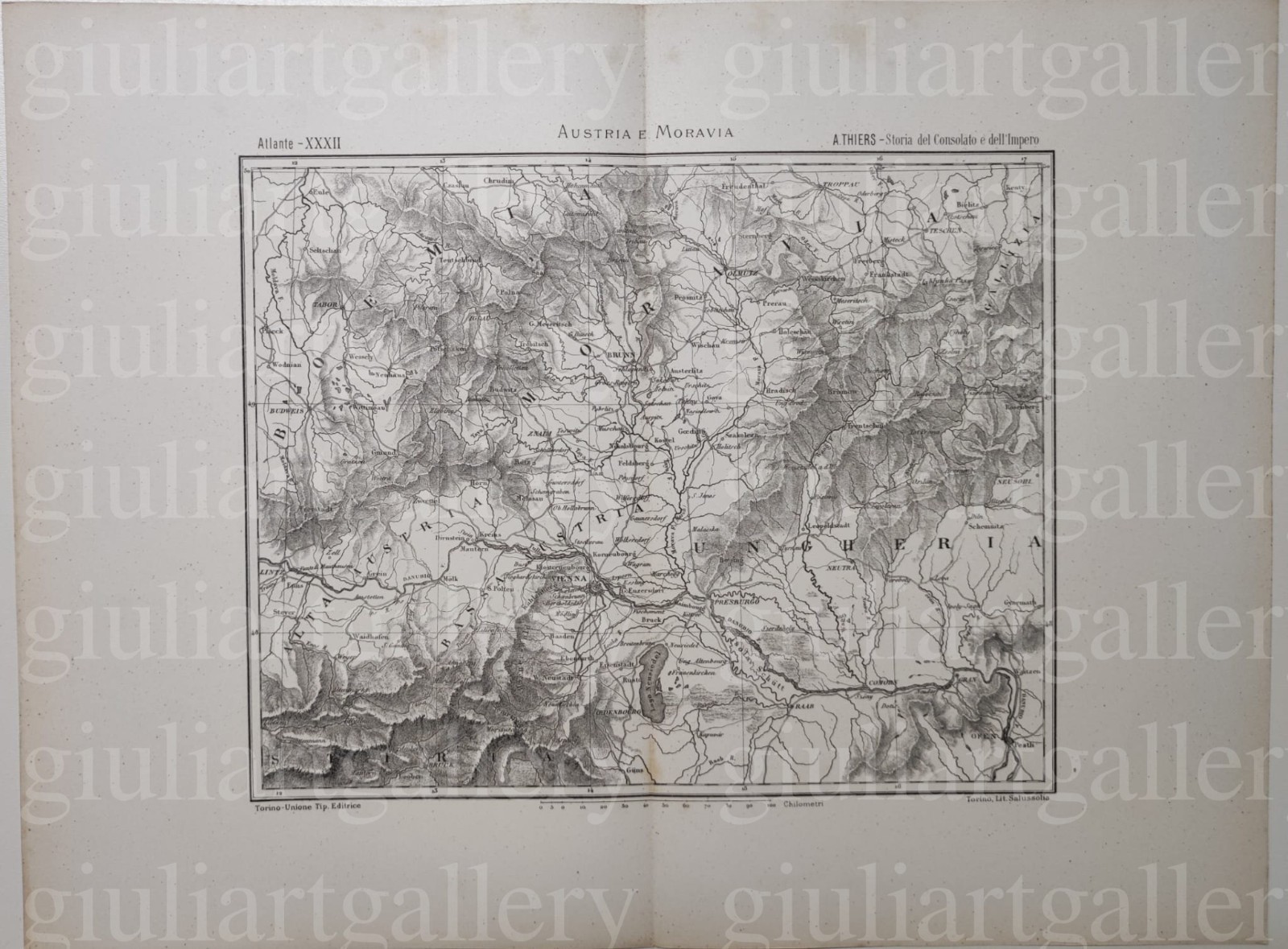 Carta geografica storica: AUSTRIA E MORAVIA.