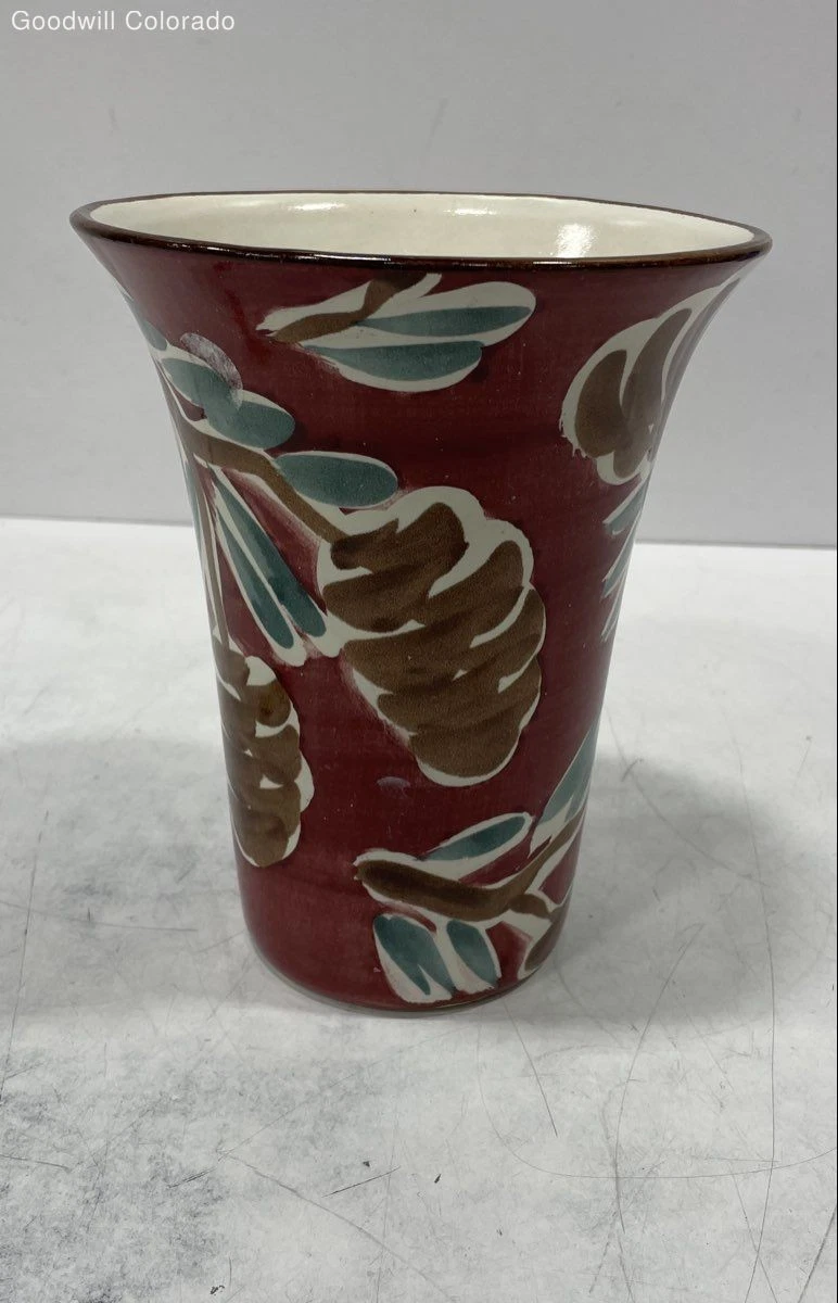 红色陶瓷花瓶| eBay