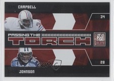 2009 Donruss Elite Passing the Torch Red Earl Campbell Chris Johnson #8 HOF 0a1