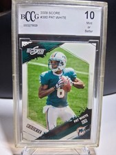 Score 2009 Pat White #380 Rookie Miami Dolphins BCCG Graded Football Card. rookie card picture