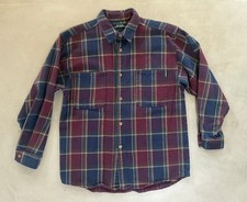Vintage Guess Jeans Authentic Sportswear Plaid Flannel Button Up Shirt Mens L