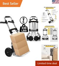 Folding Portable Hand Truck Dolly Cart with Telescoping Handle for Multiple Uses