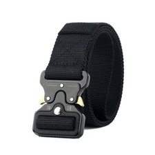Men Quick Release Tactical Belt Black Webbing Nylon Work Military Waistbelt Gift