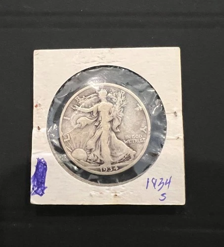 1934 S Walking Liberty Half Dollar.  Circulated but good condition.