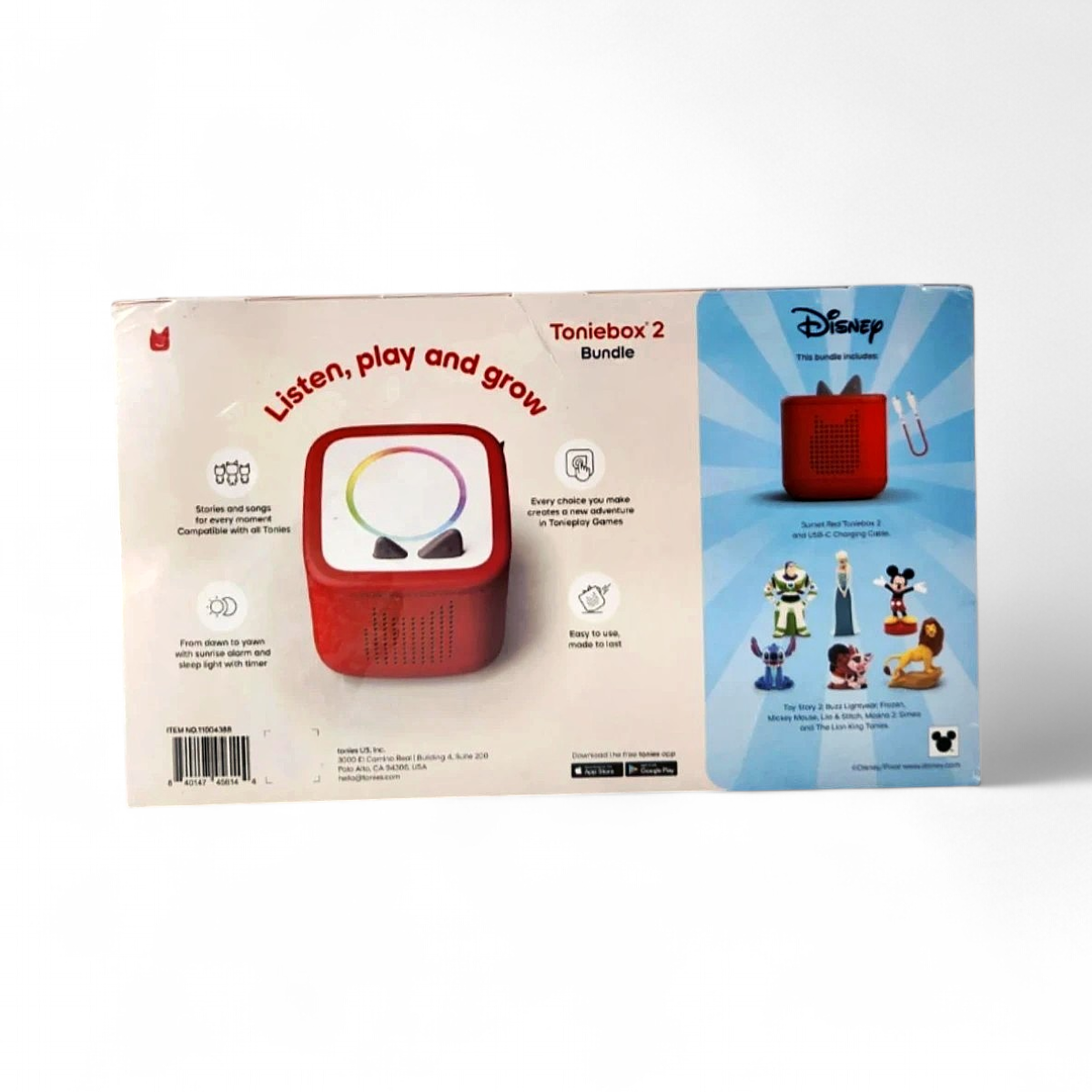 Tonies Disney Toniebox 2 Audio Player Bundle with 6 Tonies Sunset
