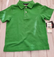 New Tommy Hilfiger Shirt Top Baby Boy Size 2T 2 Green Collar Spring Summer