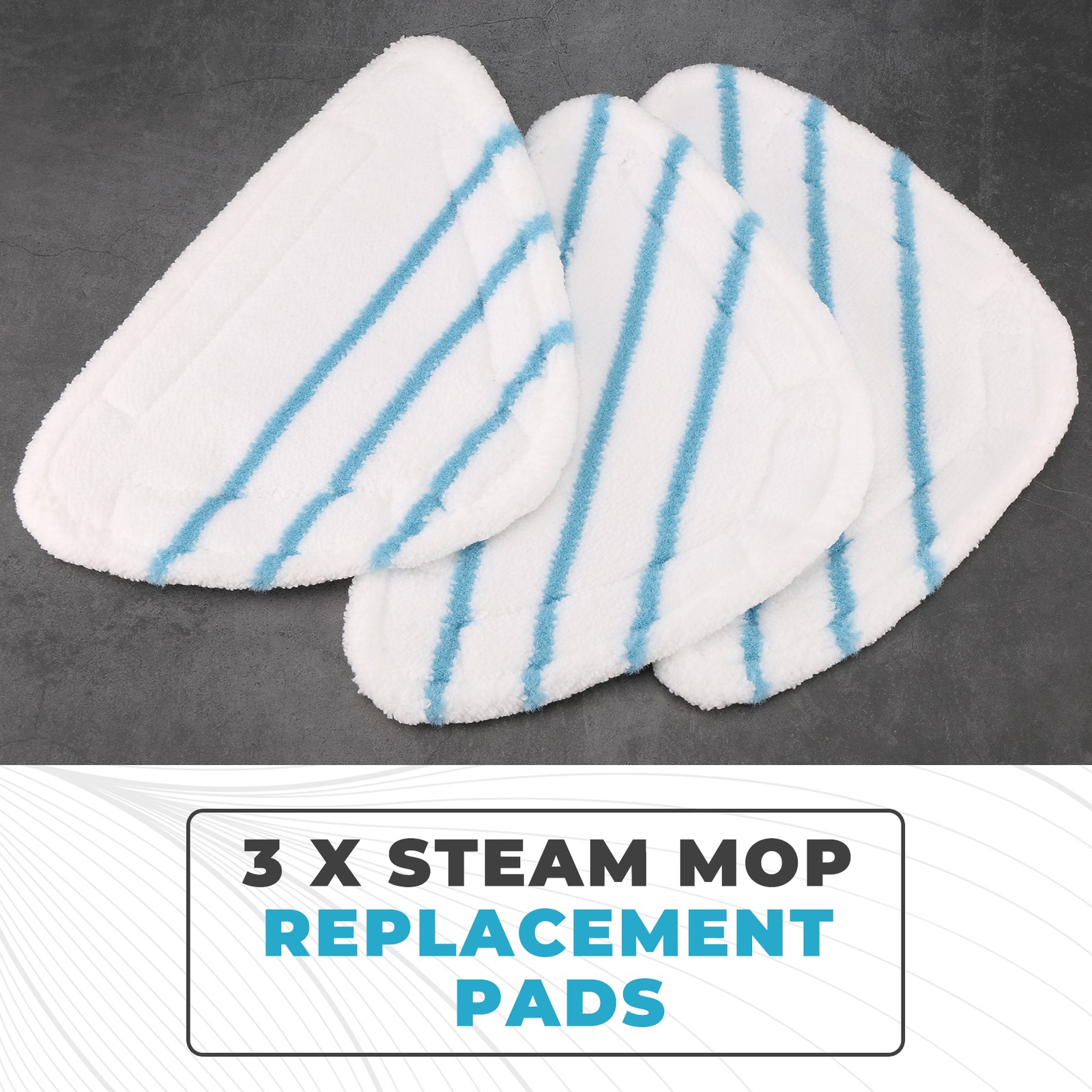 3Pcs Steam Mop Replacement Pads Triangle Washable Cloth Cleaning Floor6813