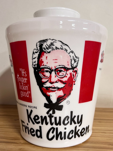 Vintage KFC Milk Glass  Bucket Globe Light Shade -1969