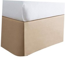 Today  s Home Classic Tailored Bed Skirt Dust Ruffle, California King Mocha
