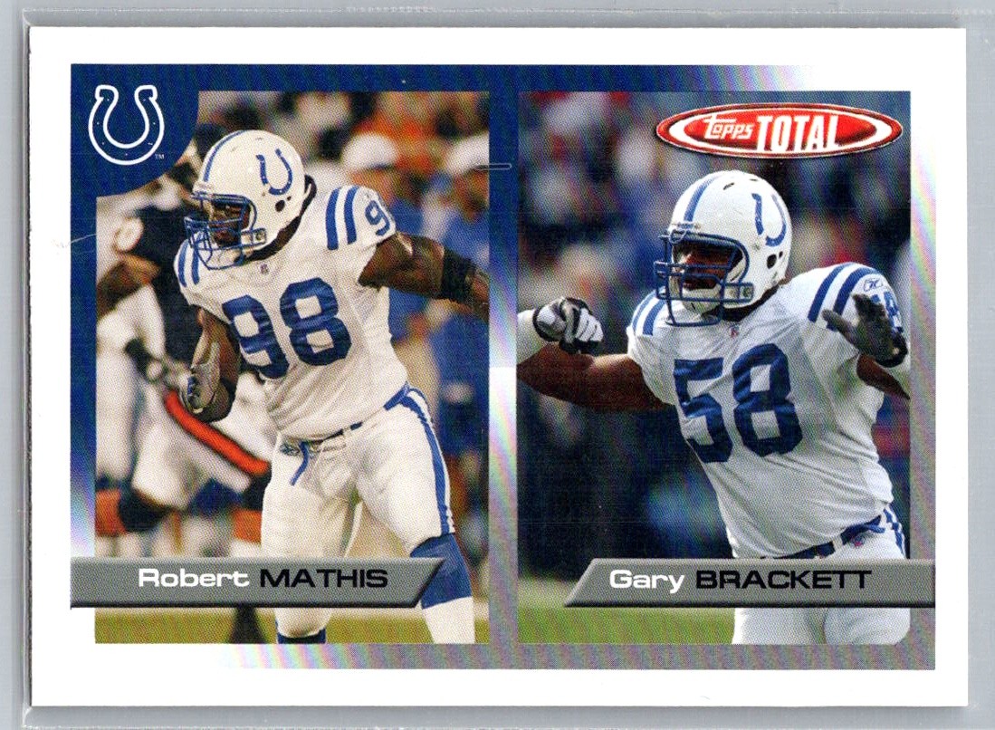 Robert Mathis / Gary Brackett RC 2005 Topps Total Indianapolis Colts 147 RC