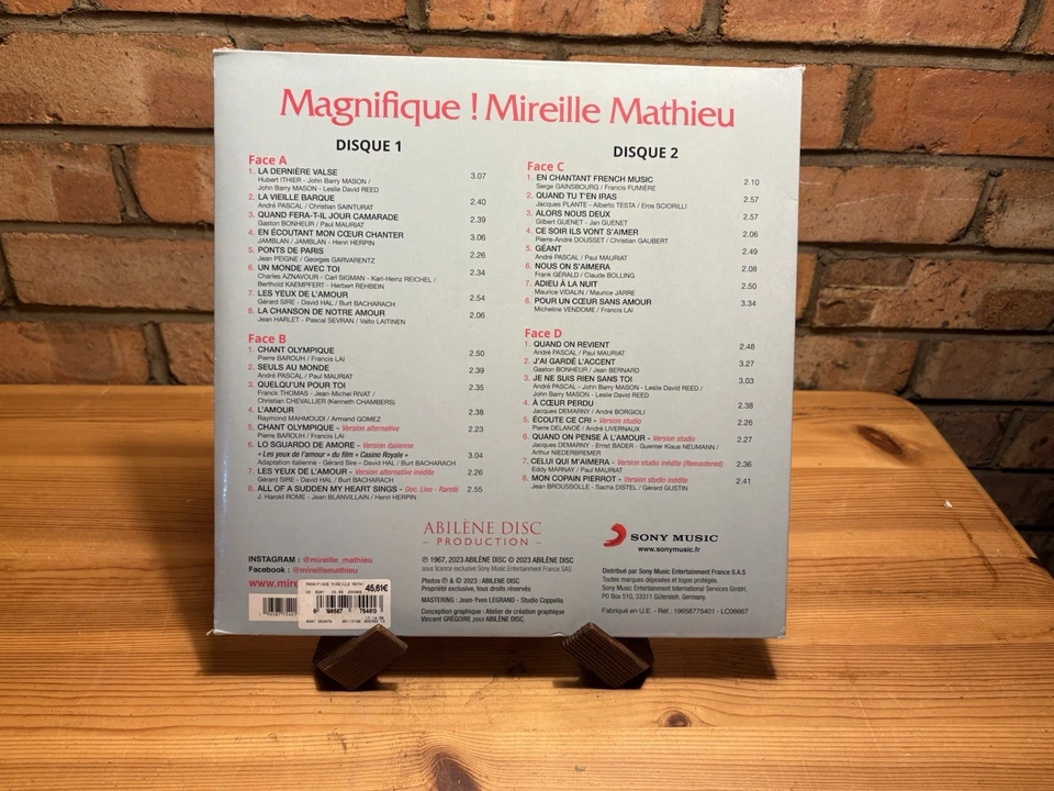 Mireille Mathieu Magnifique! Vinyl Record 12" Double LP 2023 New And Sealed - Image 2 of 2