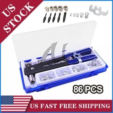 86X Rivet Nut Gun Kit Rivnut Setting Tools Nut Setter Tool Hand Blind Riveter