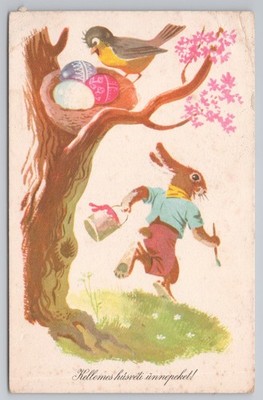Kellemes Husveti Unnepeket Ungarischer Osterhase Malerei Eier