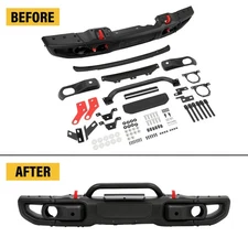 Front Bumper For Jeep Wrangler JK Rubicon 2007-2018 10th Anniversary Style Black