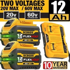 For Dewalt DCB609 20V/60V MAX FLEXVOLT 12.0Ah Lithiumion Battery /DCB118 Charger