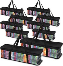 10 Pieces CD Storage Bags Transparent PVC DVD Storage Cases Water Resistant CD