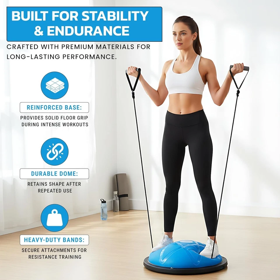 Half Balance Ball - 23 in Balance Ball - 660lb Inflatable Half Exercise Ball - Image 4 of 4