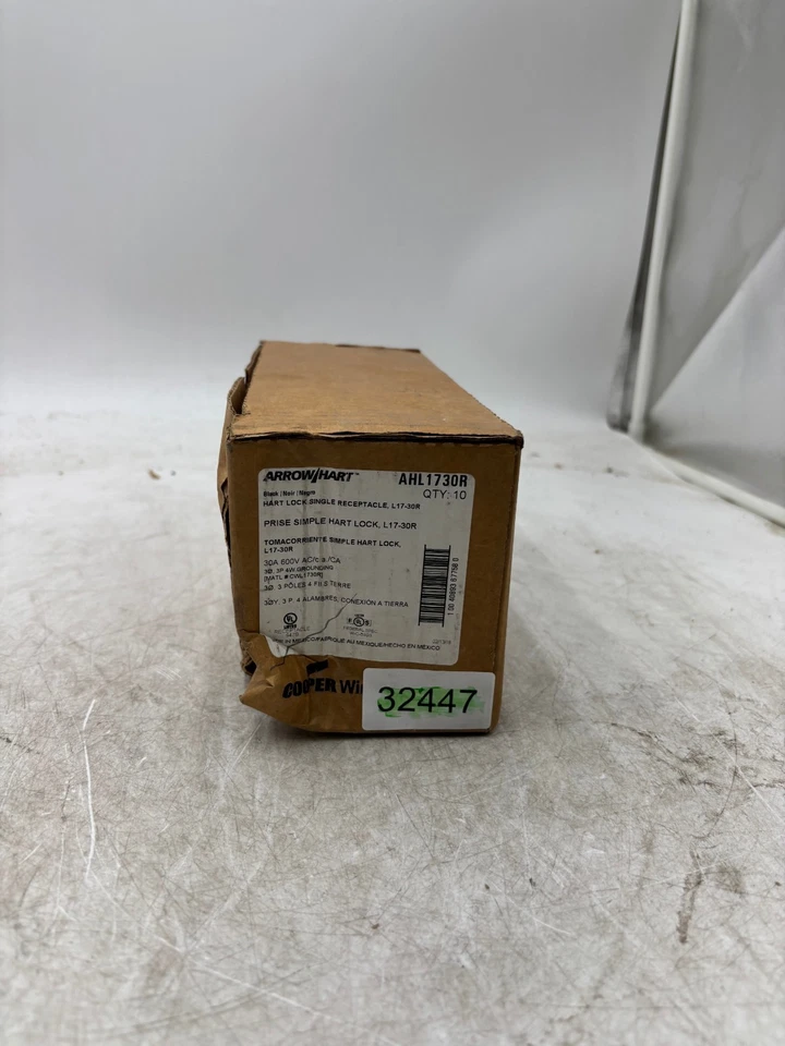 Arrow Hart AHL1730R Single Receptacle 30A 600V 3P 4W Lot of 10 - Image 3 of 3