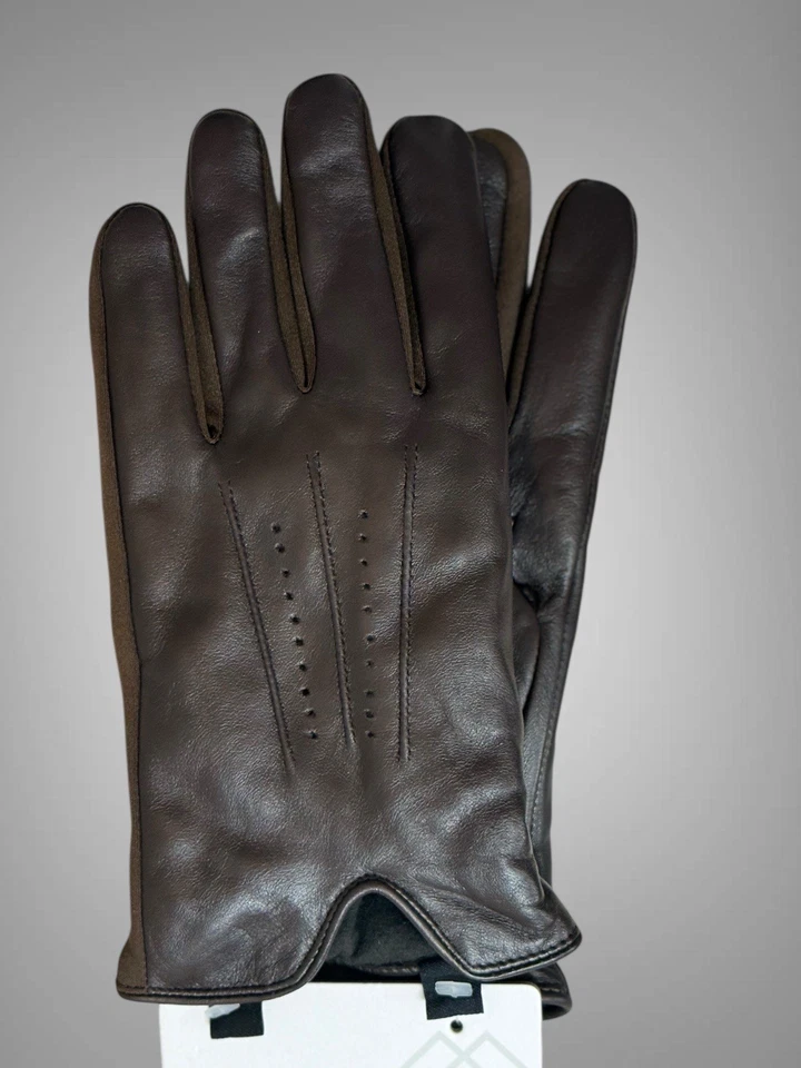 Isotoner Hombre SmartTouch Cuero Elástico con Perfs y Reloj Ventilación Marrón Oscuro Foto 3 de 4