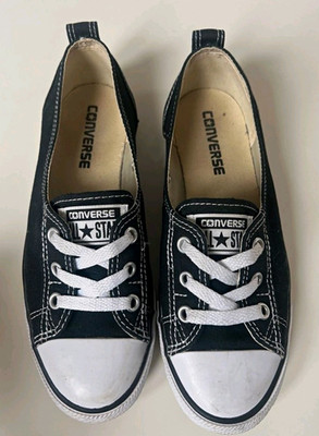 Converse All Star Sneaker Low Top schwarz/weiß Canvas, EU 37, atmungsaktiv