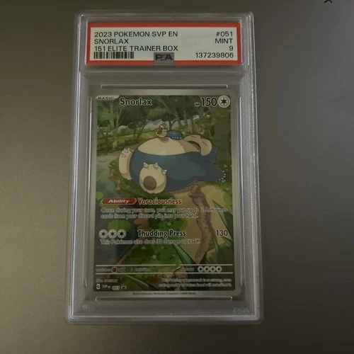 Pokémon  Snorlax 051 - English 151 Elite Trainer Box Promo - PSA 9