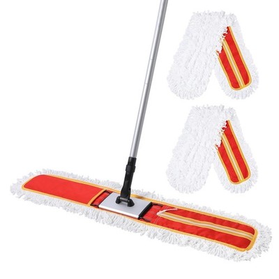 Heavy-Duty 36'' Commercial Dust Mop & Floor Sweeper - Extra Wide Wet/Dry Hardw...