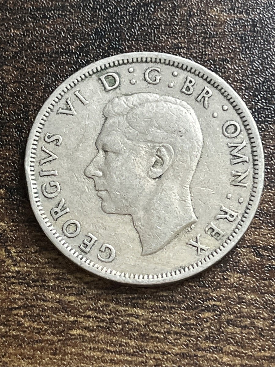 1948 Great Britain 1/2 Half Crown Copper-Nickel George VI Actual