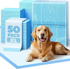 50-Pack Extra Large Pee Pads 34" x 28" Puppy Pads Dogs W/ 6-Layer Leakproof
