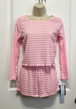 Girl  s Pink Long Sleeve Pajama Set Size Large 10/12 - Art Class