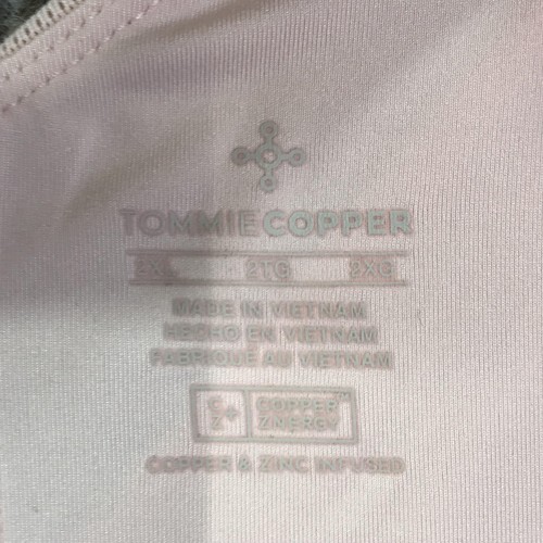 Tommie Copper Sports Bra Womens 2XL Pink Front Zip Copper Znergy Mesh Support - Photo 10/24